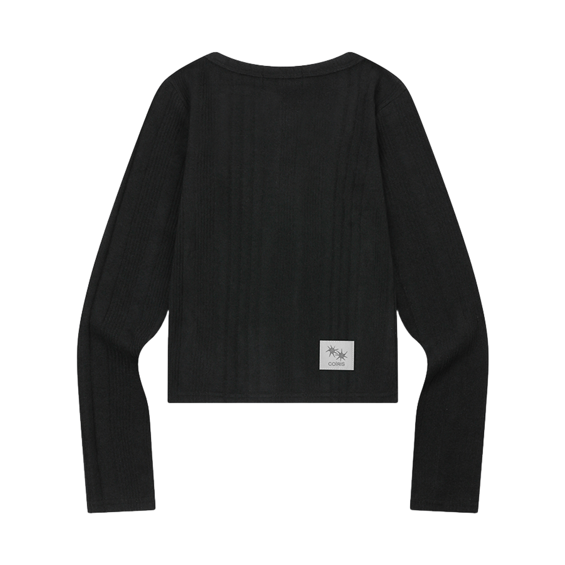 코이리스 소픈 골지 니트 버튼 긴팔 티 블랙(Coiris Soften Button Long Sleeve T Black) - 2
