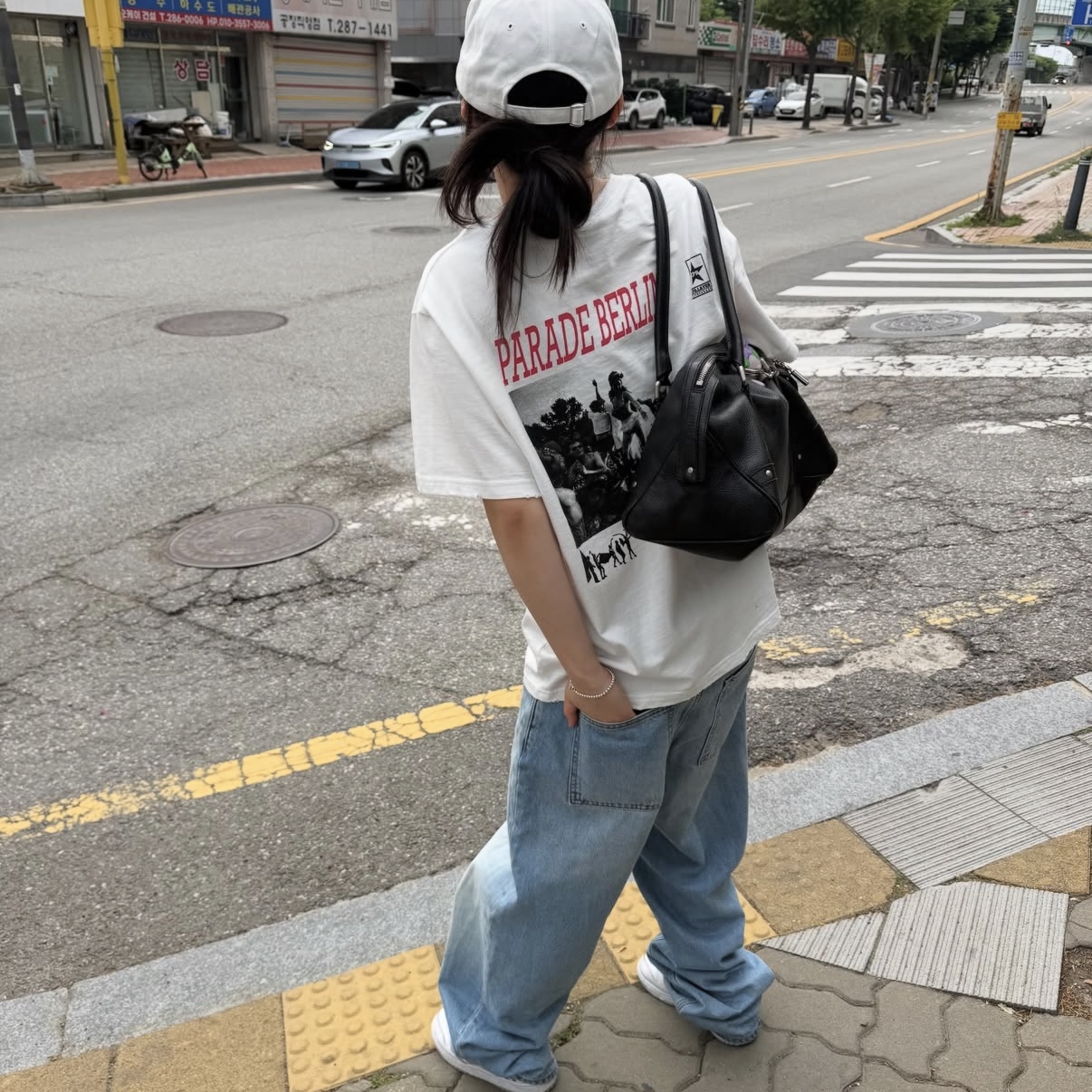 Epr. Layer Record 5 Panel Cap, Epr. Layer Love Parade T-shirt 착용 스타일 - 2