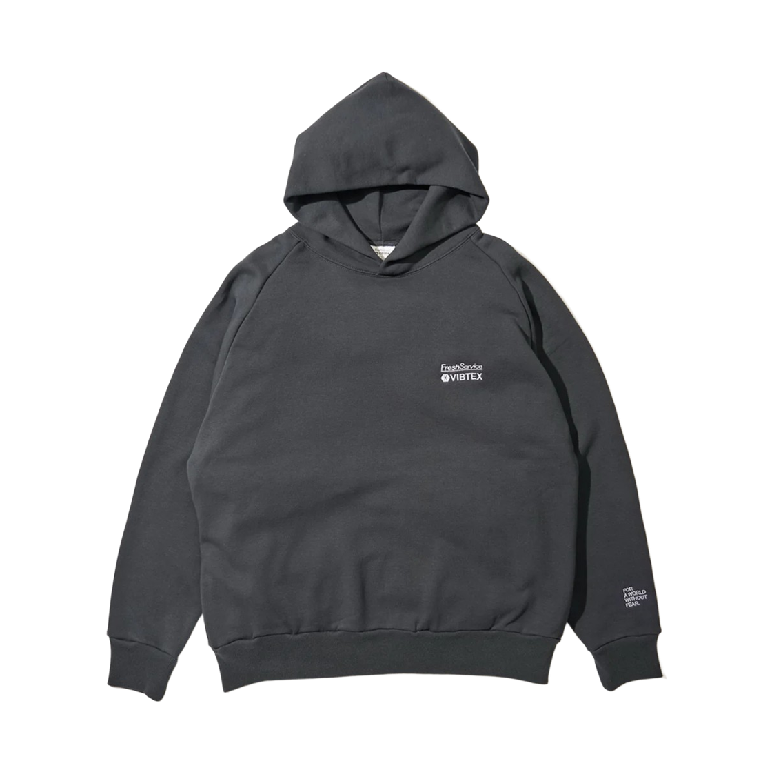 프레쉬 서비스 x 비브텍스 스웨트 풀 후드 그레이(Fresh Service x Vibtex Sweat Pull Hoodie Gray)