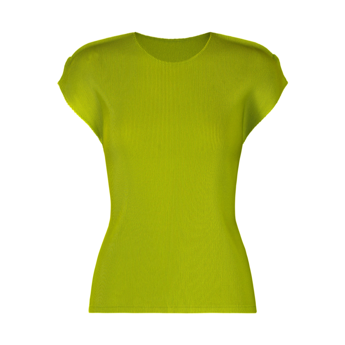 PP61-FK303-64 (W) Pleats Please Issey Miyake Mist June Top Yellow Green