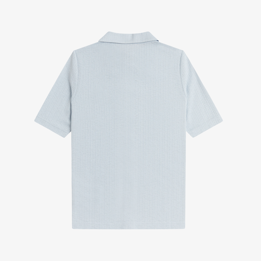 프레드페리 우먼즈 버튼 스루 시어 립 폴로 셔츠 더스키 블루(Fred Perry Womens Button Through Sheer Rib Polo Shirt Dusky Blue) - 6
