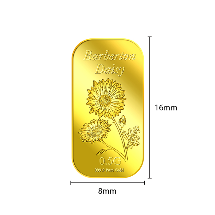 퓨어골드 24K 순금 싱가폴 프리미엄 골드바 1g 거베라(puregoldsg Barberton Daisy 0.5g Gold Bar) - 5