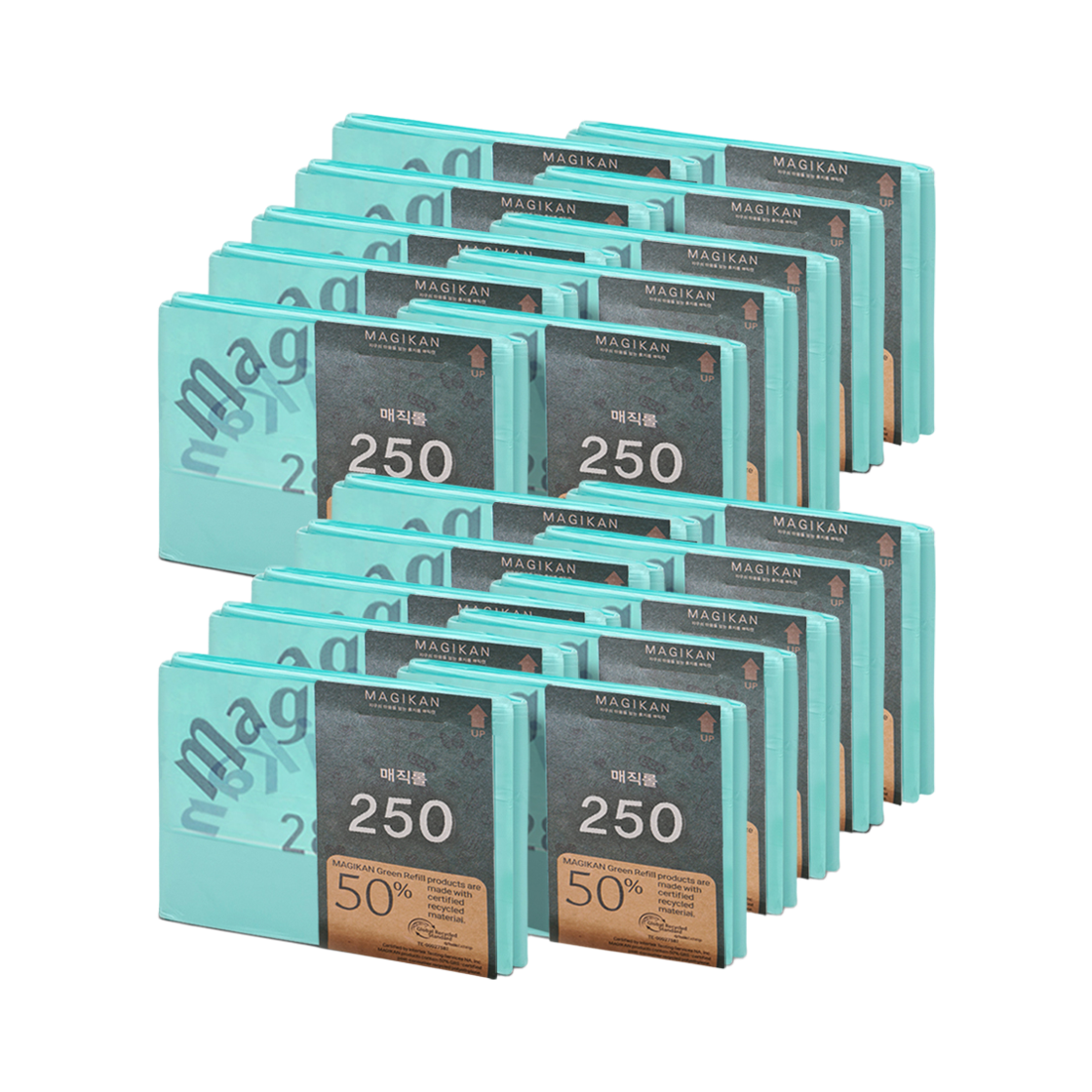 매직캔 냄새차단 그린 리필봉투 21L 20매(MAGIKAN REFILL BAGS 21L (20 PCS))