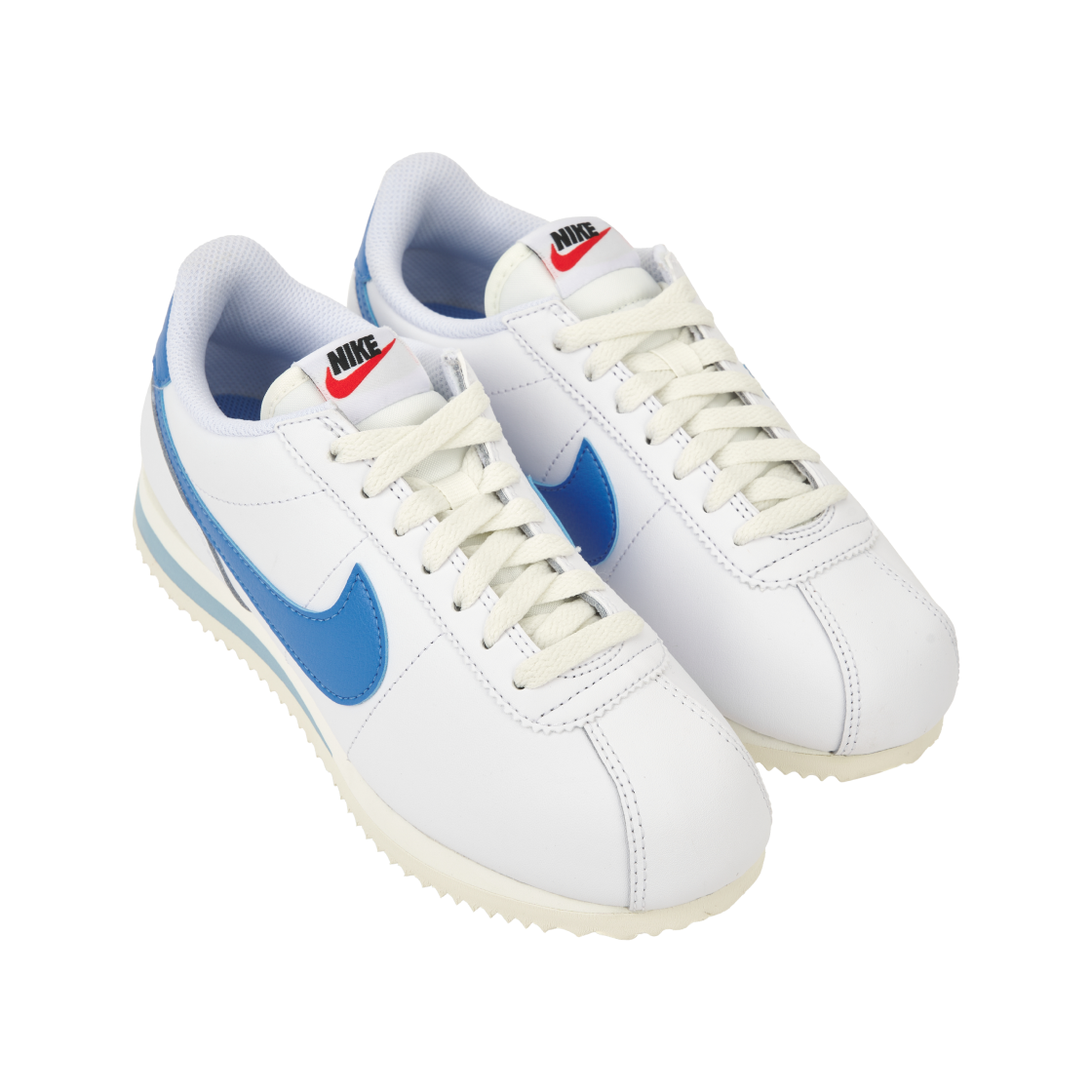 (W) 나이키 코르테즈 화이트 유니버시티 블루((W) Nike Cortez White University Blue) - 4