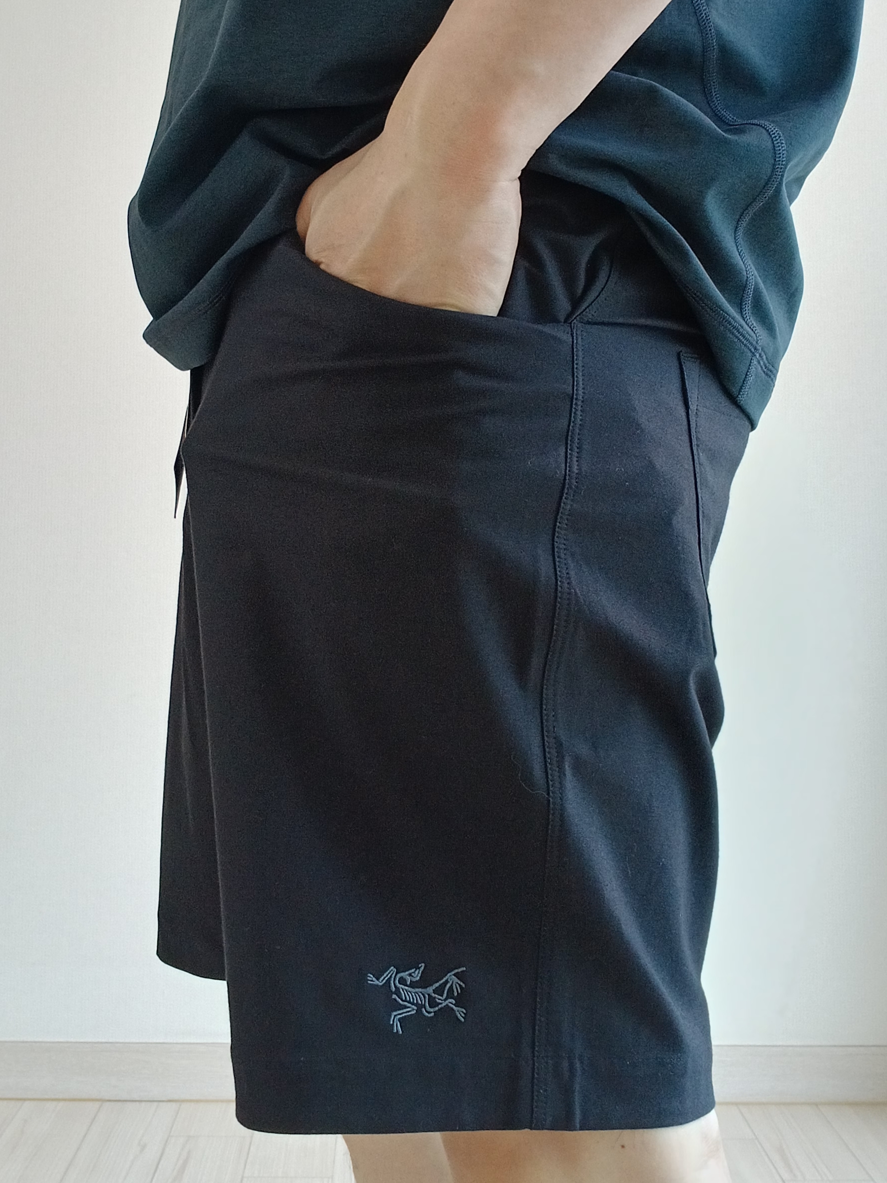 Arc'teryx Kragg Cotton Short 9 Inch Black, Arc'teryx Kragg Cotton Short 9 Inch Forage 착용 스타일 - 7