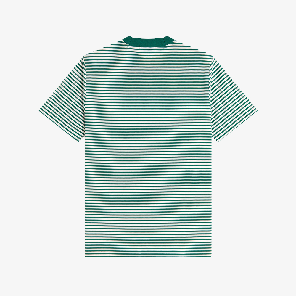 프레드페리 파인 스트라이프 헤비웨이트 티셔츠 스포츠그린(Fred Perry Fine Stripe Heavy Weight T-Shirt Sport Green) - 6