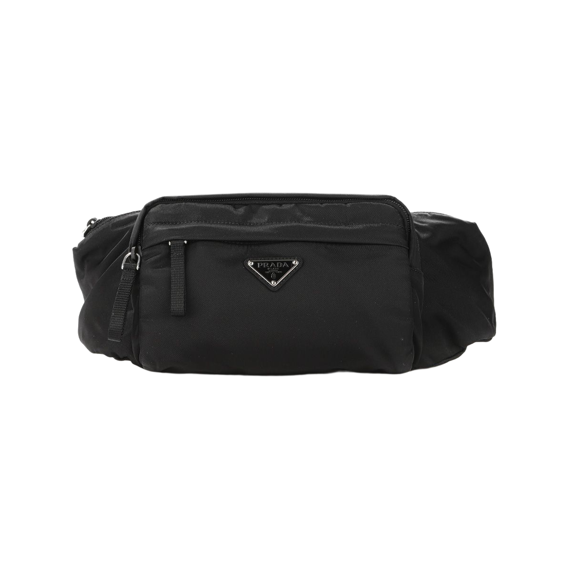 2VL005-2CMO-F0002 Prada Tessuto Triangle Logo Belt Bag Black