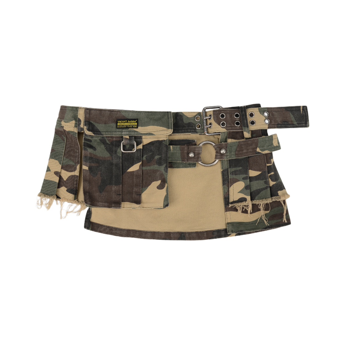 베이컨트 아카이브 닉스 레이어드 스커트 벨트 카모(Vacant Archive Nyx Layered Skirt Belt Camo)
