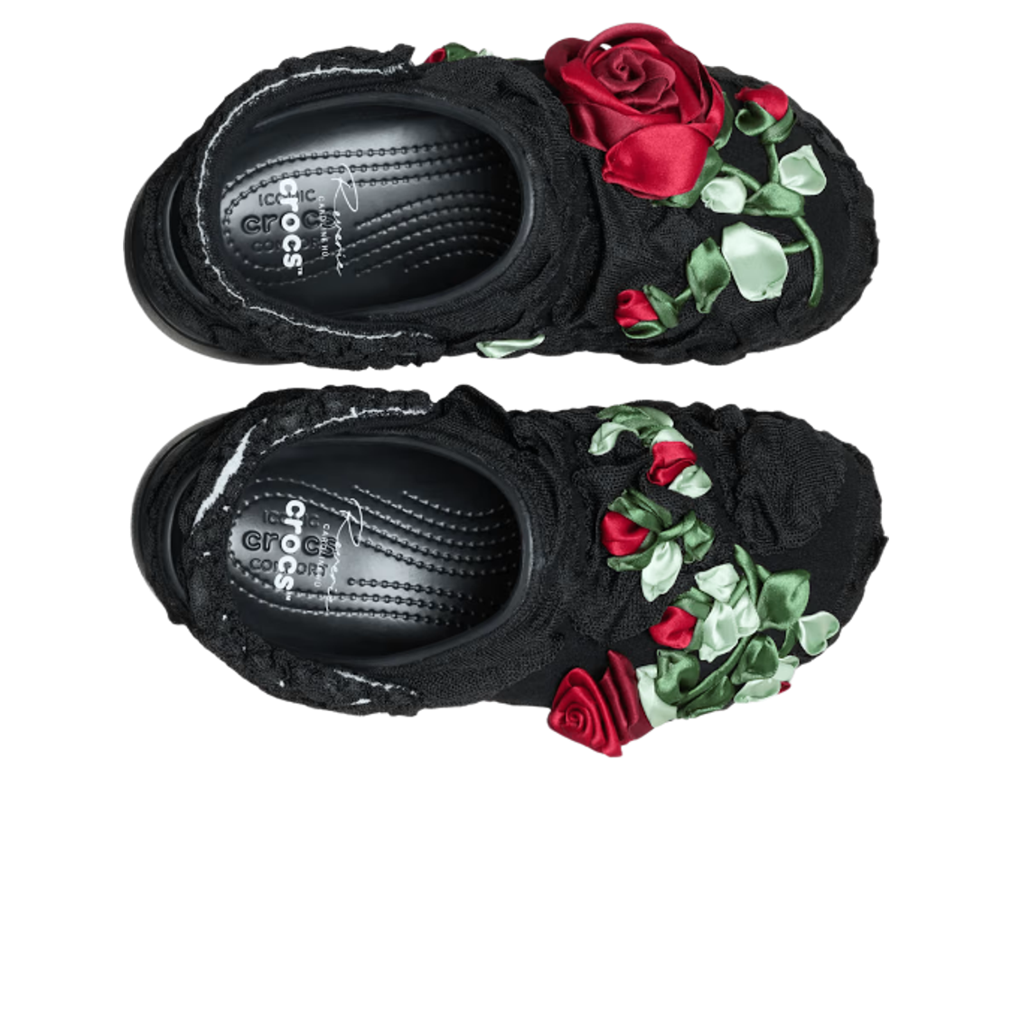 (W) 크록스 x 캐롤라인 후 베이 클로그 블랙((W) Crocs x Caroline Hu Bae Clog Black) - 3
