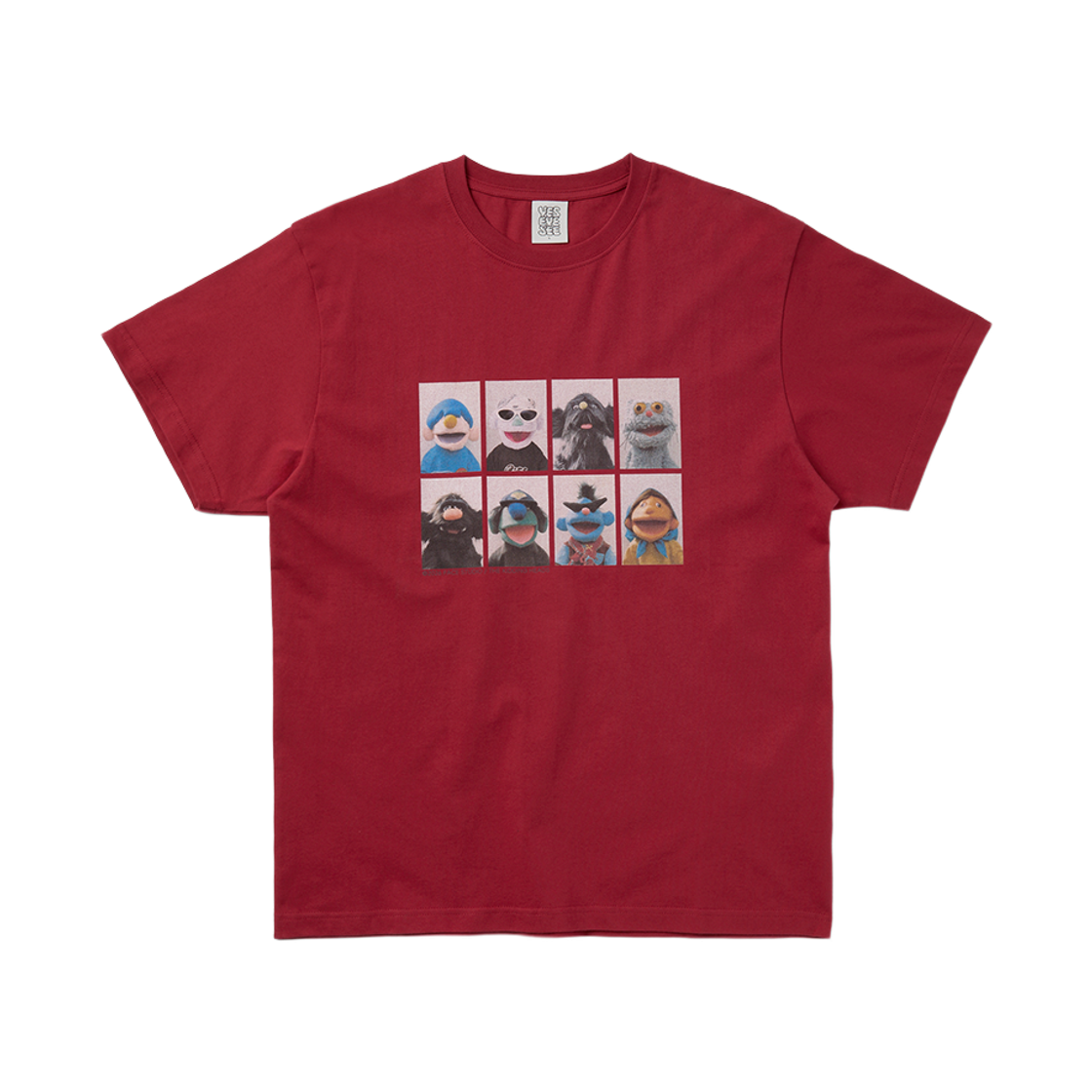 예스아이씨 더 키딩 헤즈 프레임 티셔츠 레드(YESEYESEE The Kidding Heads Frame Tee Red)
