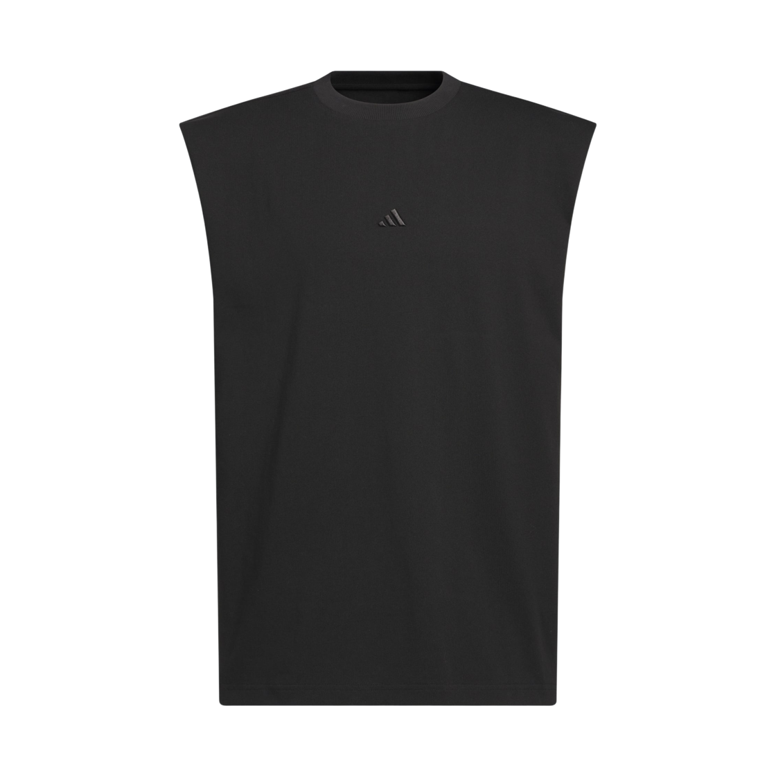 KG7287 Adidas Basketball Cut-Off T-Shirt Black - KR Sizing