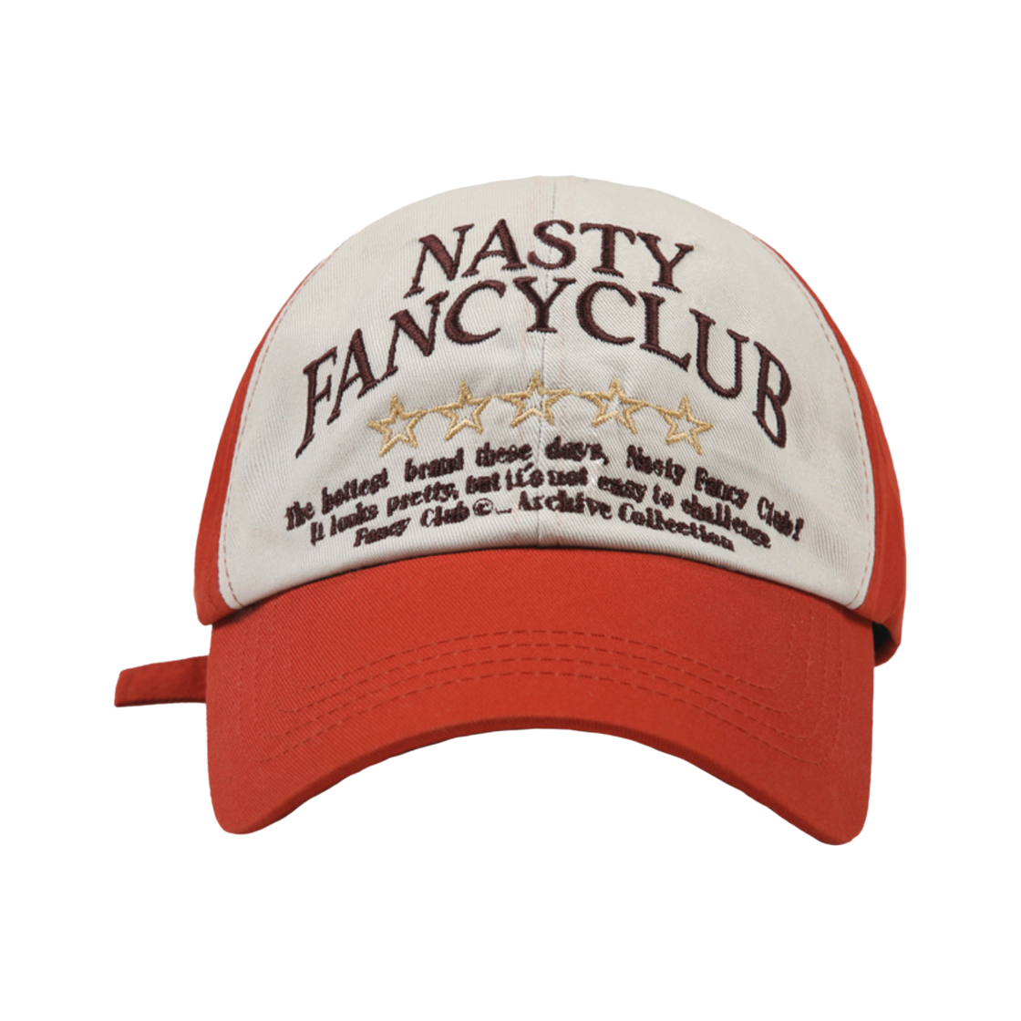 (W) 팬시 클럽 헬로 월드 볼캡 다크 오렌지((W) Fancy Club Hello World Ball Cap Dark Orange)