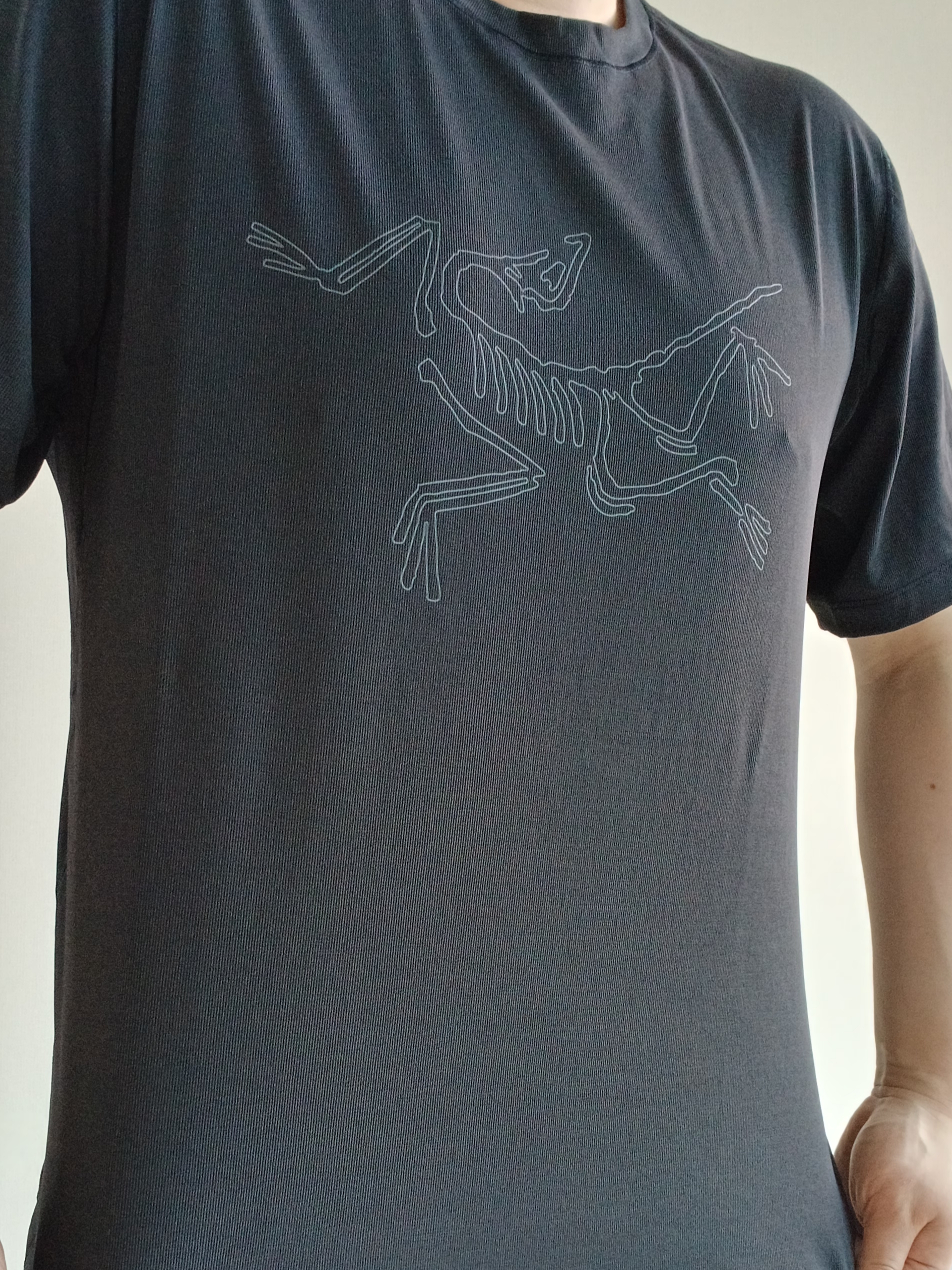 Arc'teryx Cormac Logo SS Shirt Black 착용 스타일 - 5