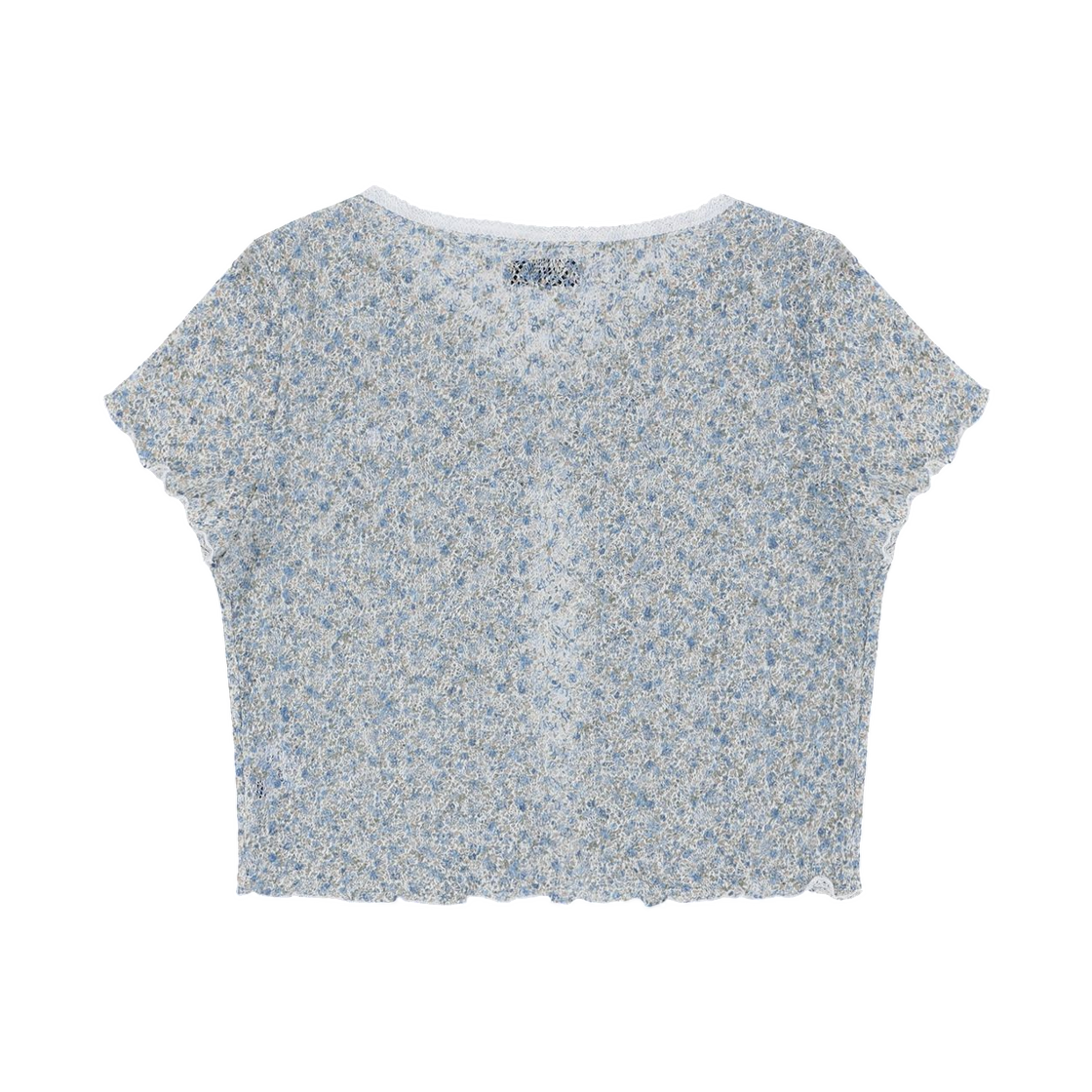 (W) 팬시 클럽 프릴 플라워 후크 가디건 블루((W) Fancy Club Frill Flower Hook Cardigan Blue) - 2