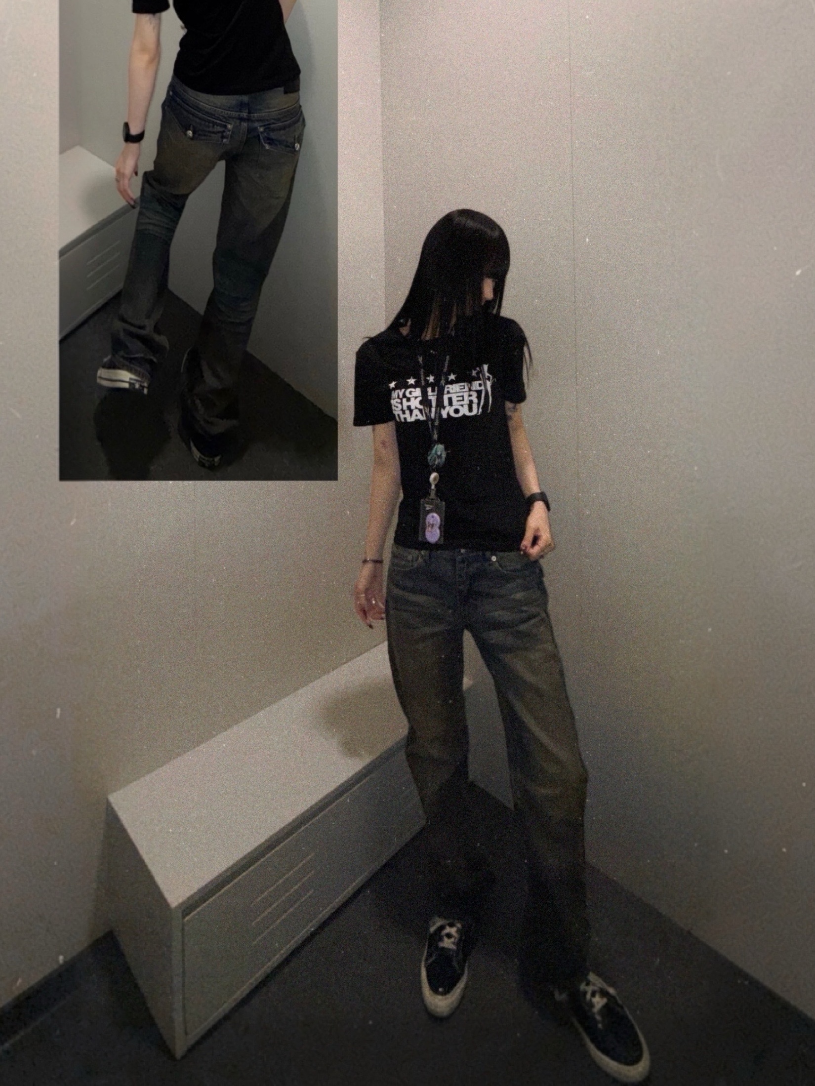 Converse One Star Ox Black 착용 스타일