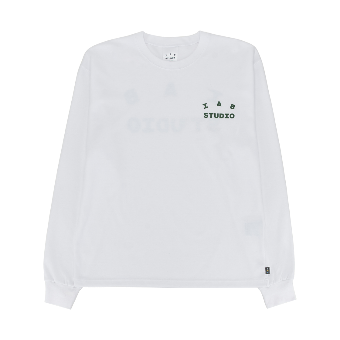 아이앱 스튜디오 롱슬리브 화이트 딥 그린(IAB Studio Long Sleeve White Deep Green)