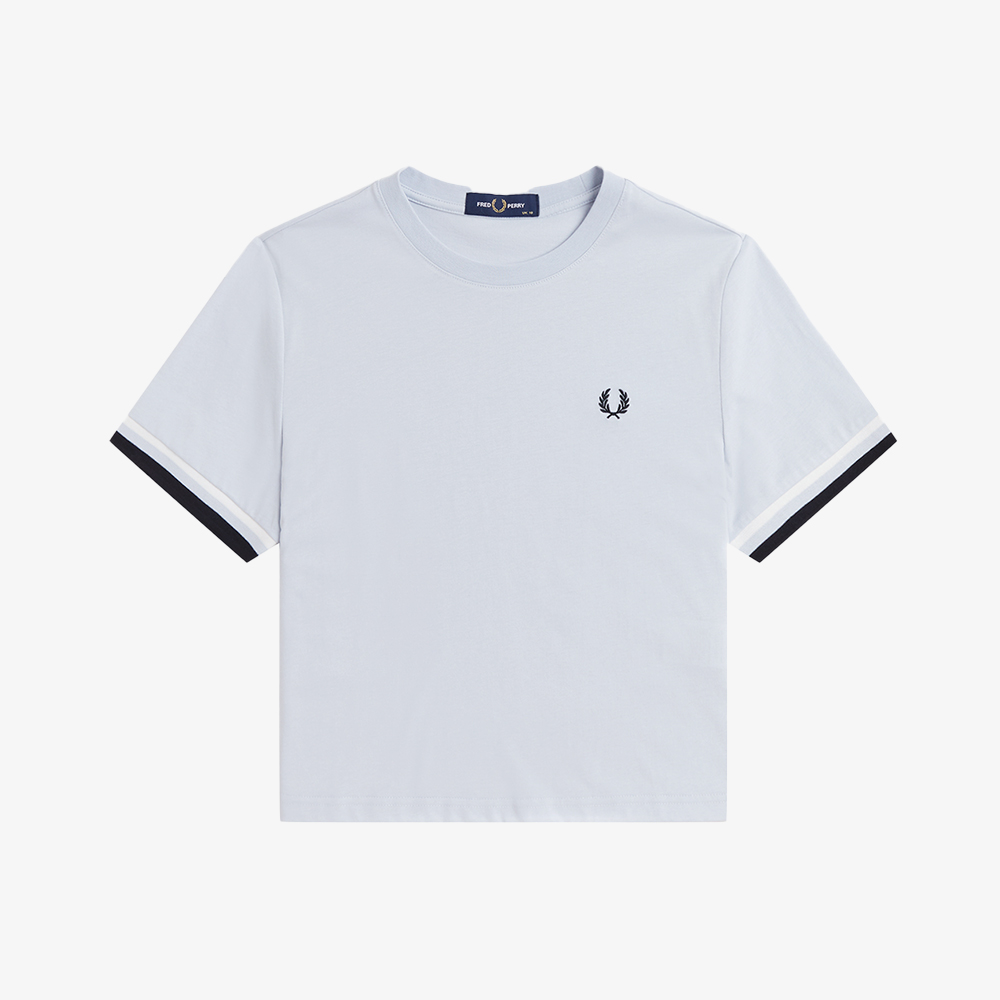 프레드페리 우먼즈 볼드 팁드 티셔츠 더스키 블루(Fred Perry Womens Bold Tipped T-Shirt Dusky Blue) - 5