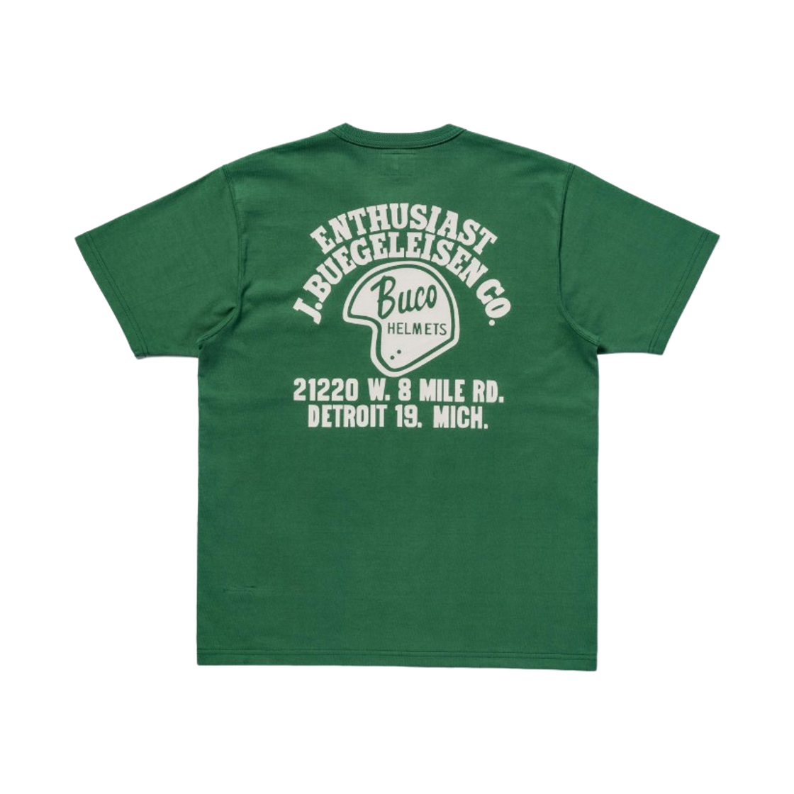 더 리얼 맥코이 부코 인쑤지애스트 티셔츠 그린(The Real McCoy's Buco Enthusiast T-Shirt Green) - 2