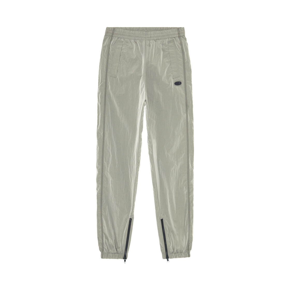 디젤 나일론 팬츠 크링클 이펙트 라이트 그레이(Diesel Nylon Pants with Crinkle Effect Light Grey)