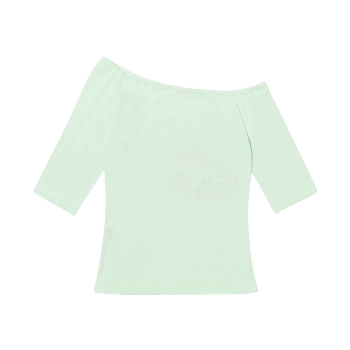 (W) 팬시 클럽 플라스틱 키스 원숄더 탑 민트((W) Fancy Club Plastic Kiss One Shoulder Top Mint) - 2