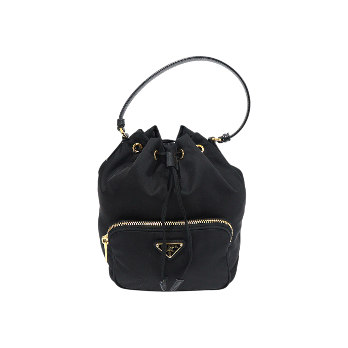 프라다 1BH038 블랙 리나일론 포코노 듀엣 버킷백 토트백(Prada Black Re-Nylon Pocono Duet Bucket Tote Bag) - 1