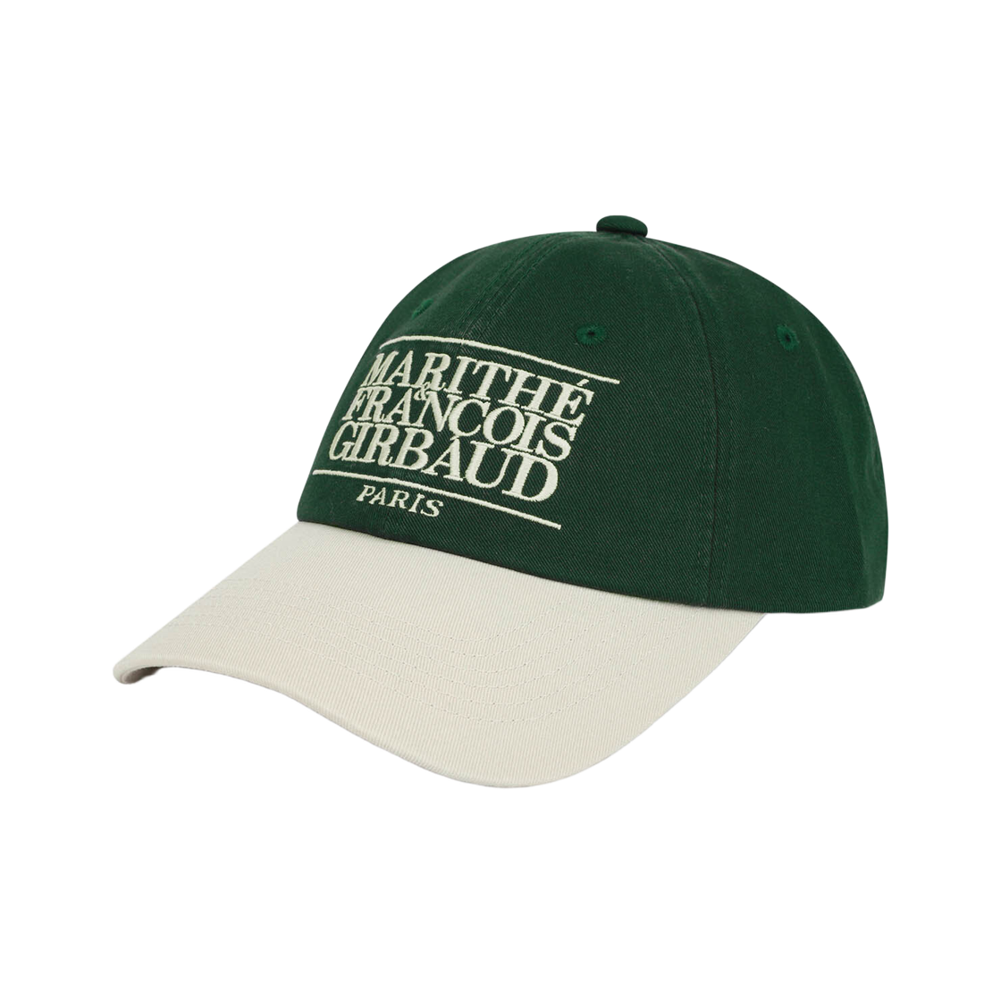 마리떼 프랑소와 저버 클래식 로고 6-패널 컬러 블록 캡 베이지(Marithe Francois Girbaud Classic Logo 6-Panel Color Block Cap Beige)