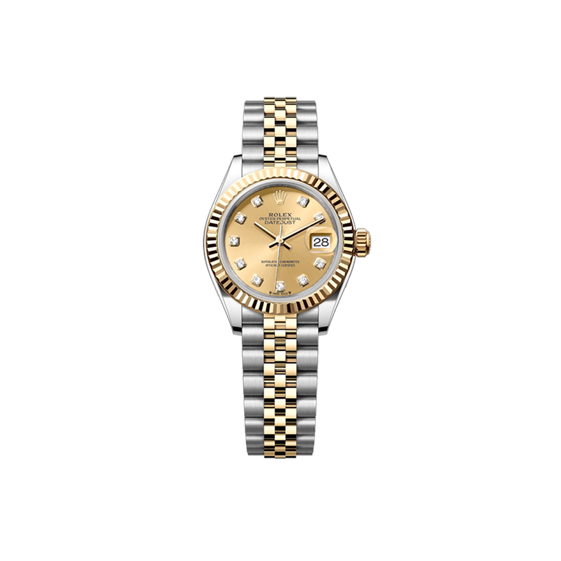 롤렉스 데이저스트 28-279173 샴페인 10P 쥬빌리 NO.8063(Rolex Datejust 28 Champagne Dial 10 Diamonds, Jubilee Bracelet No. 8063)