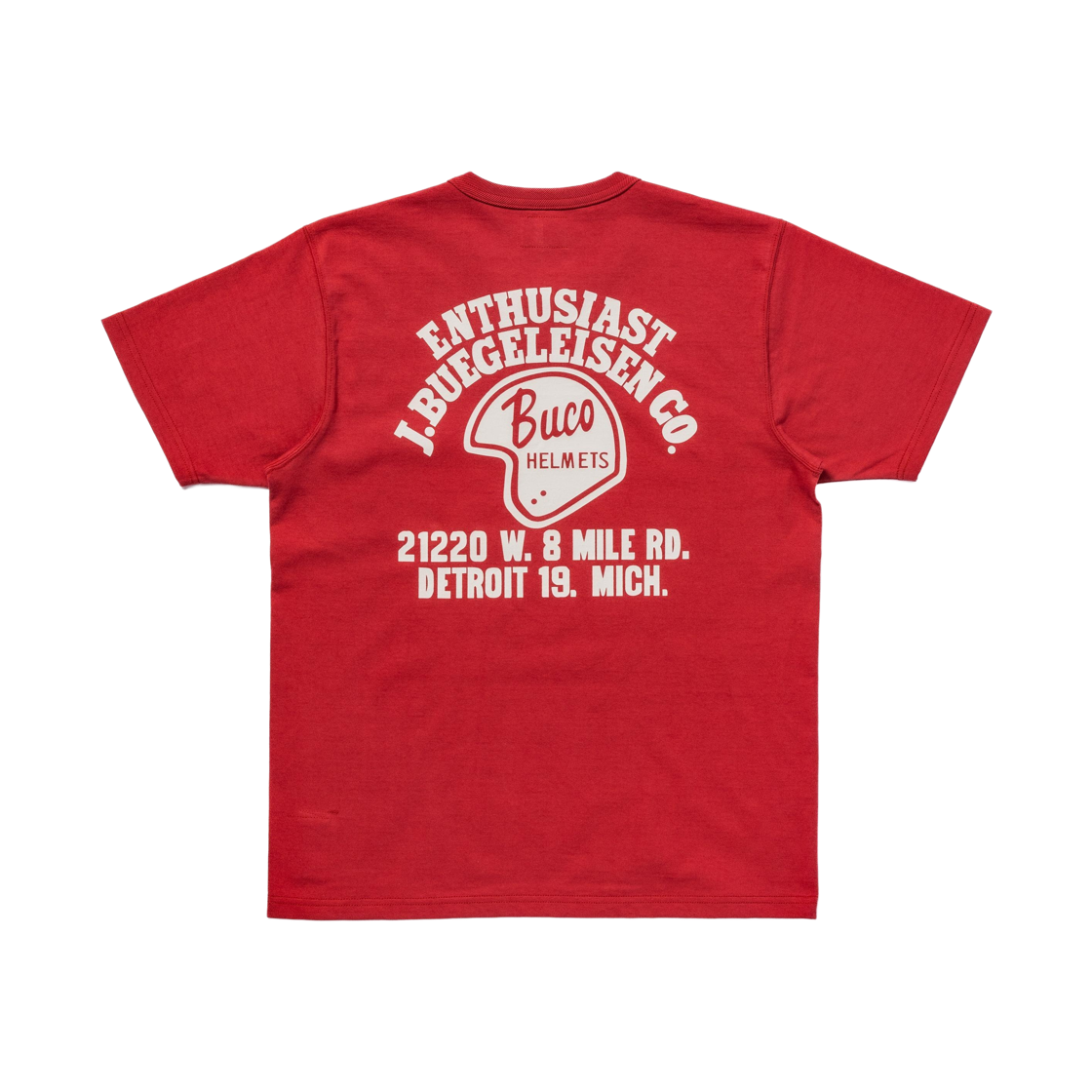 더 리얼 맥코이 부코 인쑤지애스트 티셔츠 체리(The Real McCoy's Buco Enthusiast T-Shirt Cherry) - 2