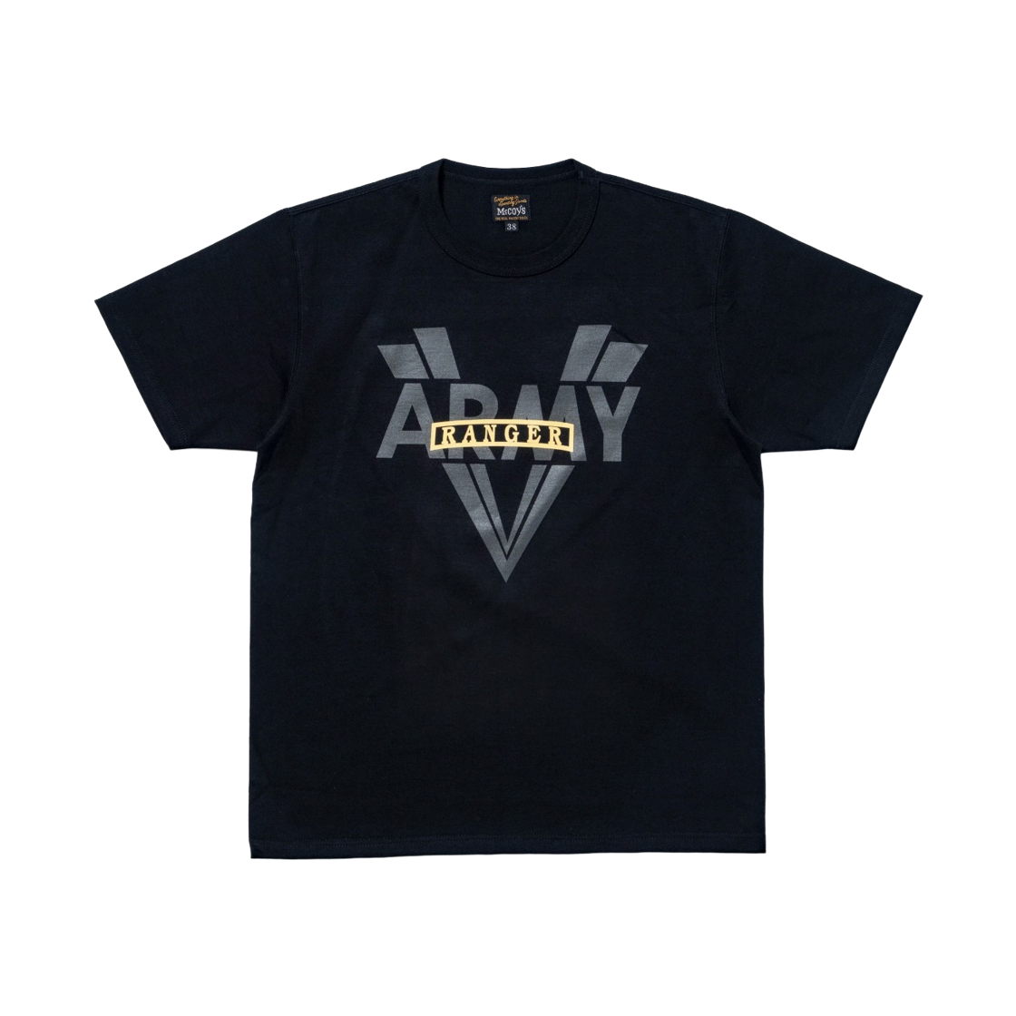 MC26017-030 The Real McCoy's Army, Ranger Military T-Shirt Black
