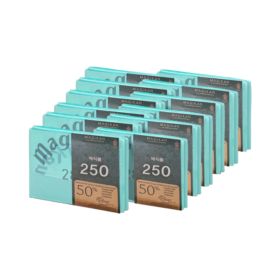 매직캔 냄새차단 그린 리필봉투 21L 10매(MAGIKAN REFILL BAGS 21L (10 PCS))