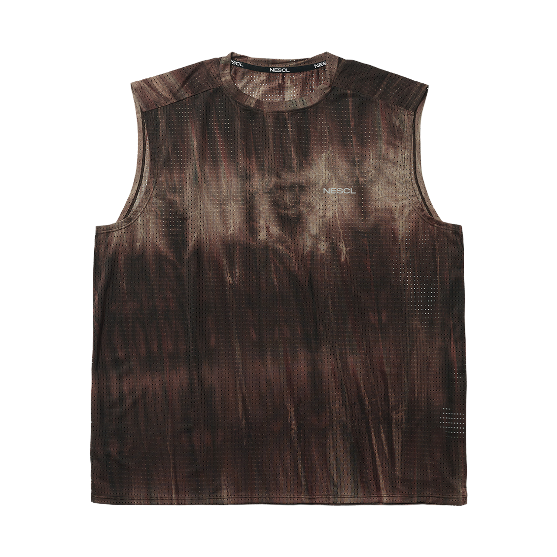 25FWTSL01BR negative split club AirVent Tie-Dyeing Racing Singlet Brown