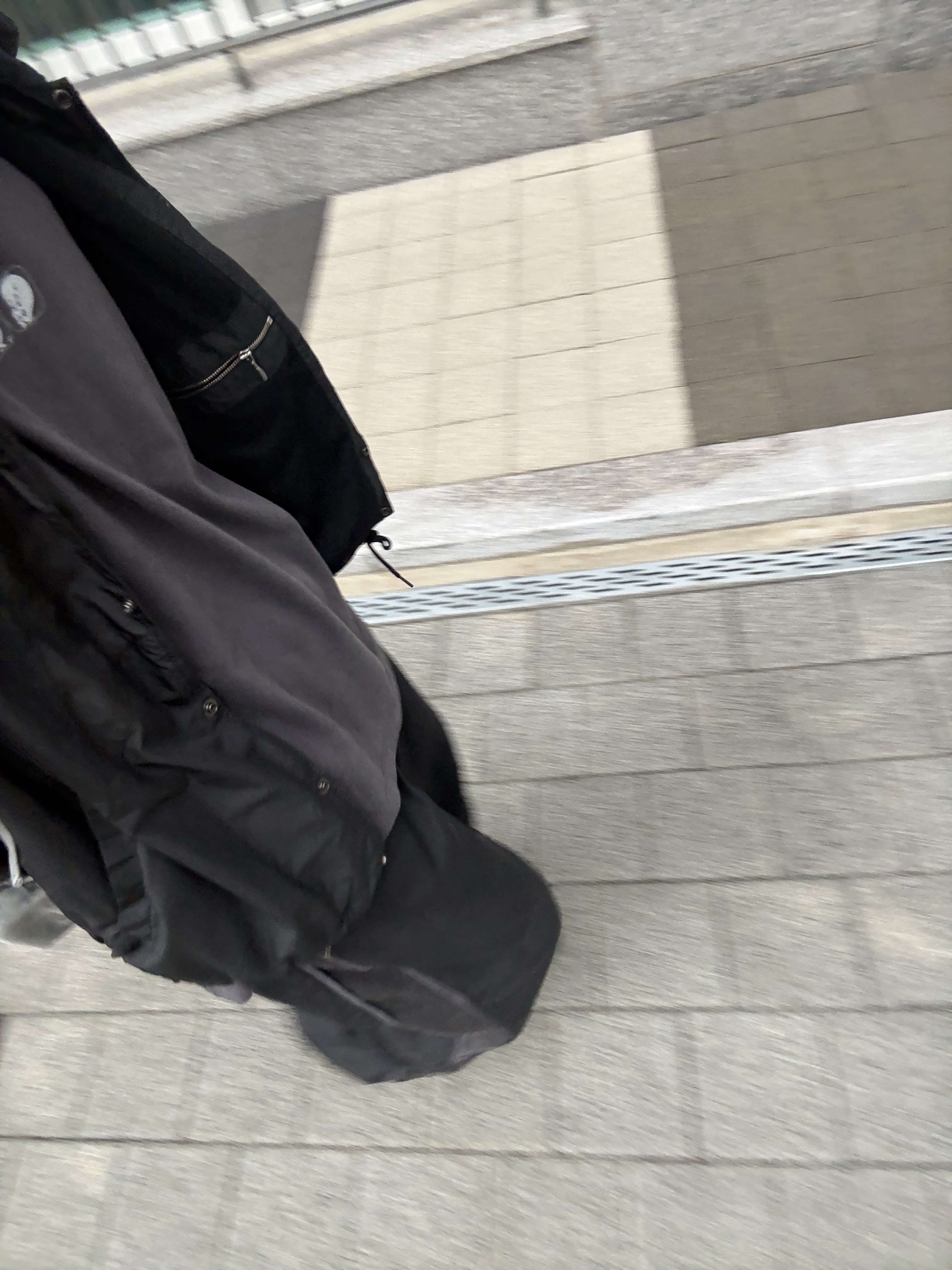 Polyteru 1011 Star Coach Jacket 1.2v Used Ink - 24SS, Polyteru 1011 Nylon Track Pants Triple Black 착용 스타일