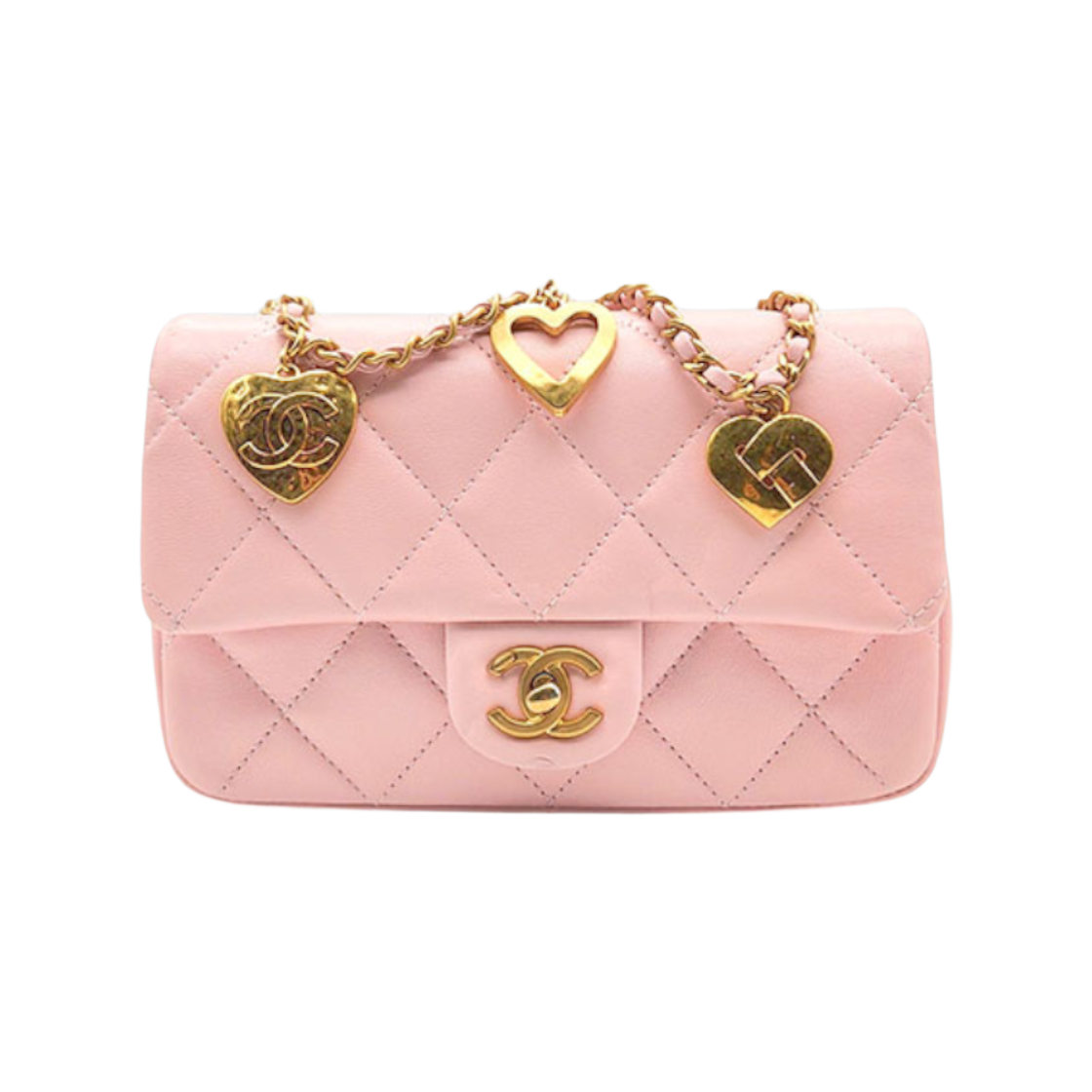 ITABP4D6IJTQ Chanel Lambskin Heart Charm Mini Flap Bag