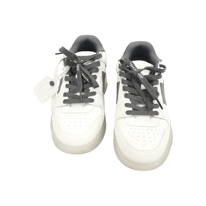 ITD278F2PISM Off-White OMIA189S24LEA0100107 White & Dark Gray Clear Sole Out of Office Men Sneakers