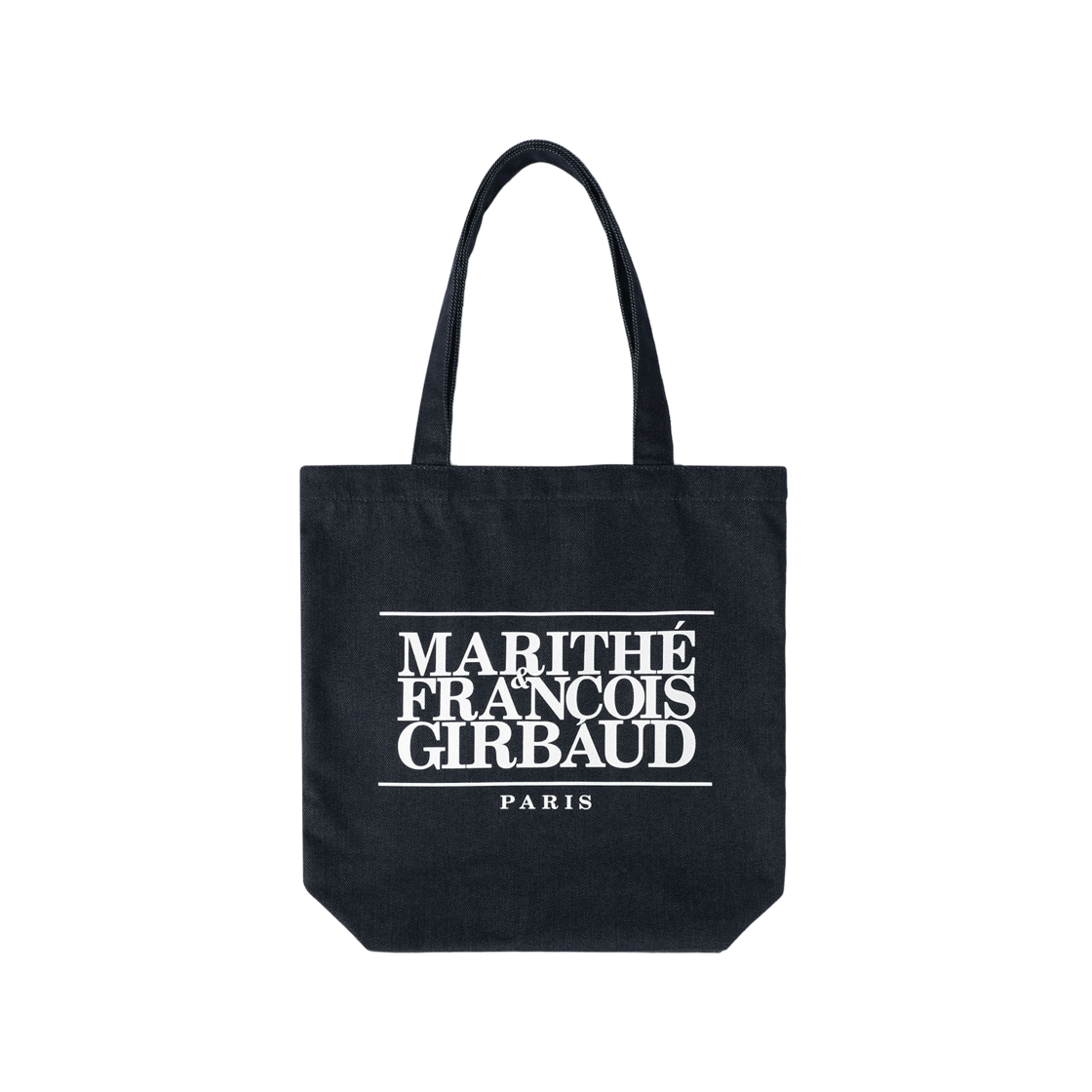 마리떼 프랑소와 저버 클래식 로고 데님 에코백 다크 블루(Marithe Francois Girbaud Classic Logo Denim Eco Bag Dark Blue)