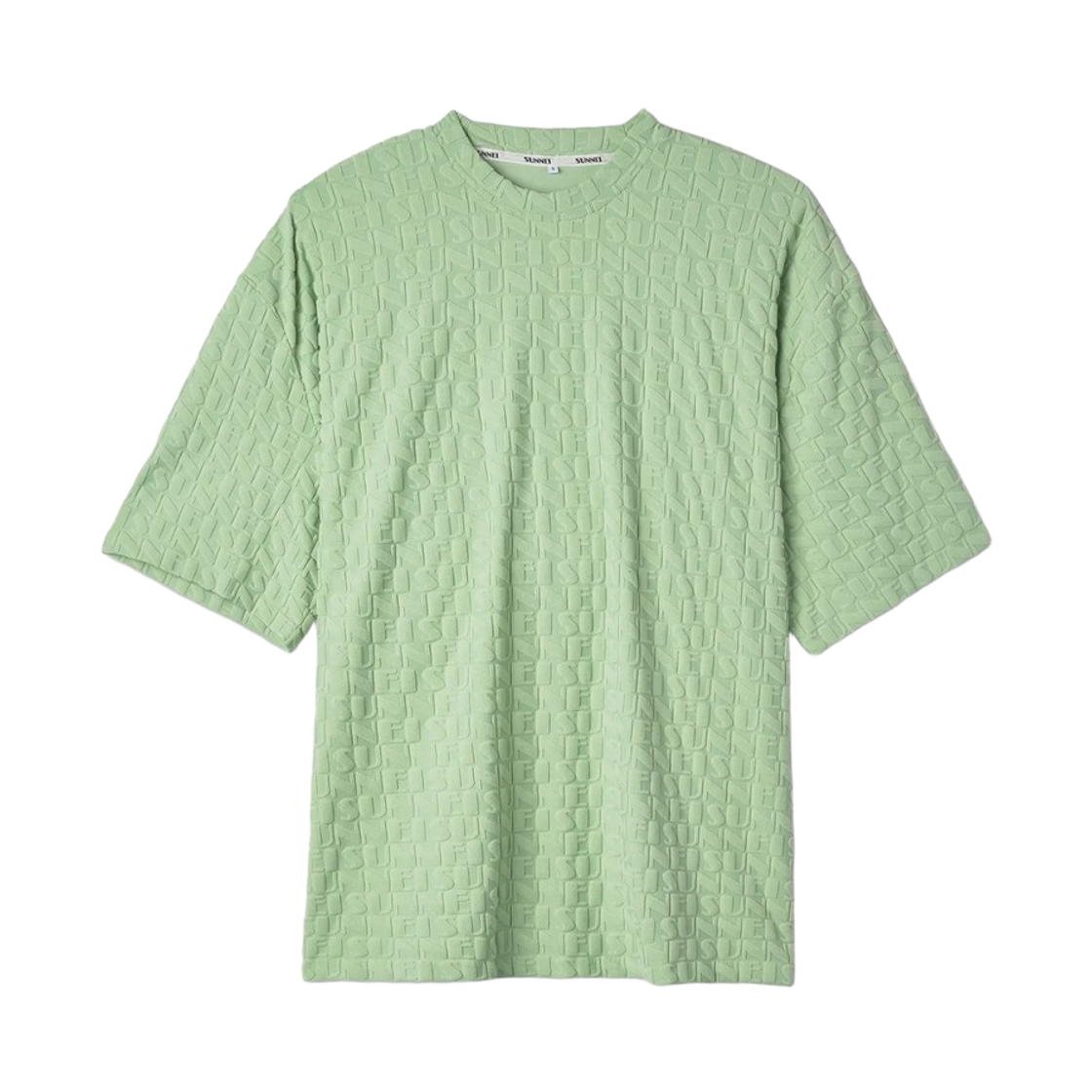 써네이 올오버 로고 숏슬리브 티셔츠 그린(Sunnei Allover Logo Short Sleeves T-Shirt Green)