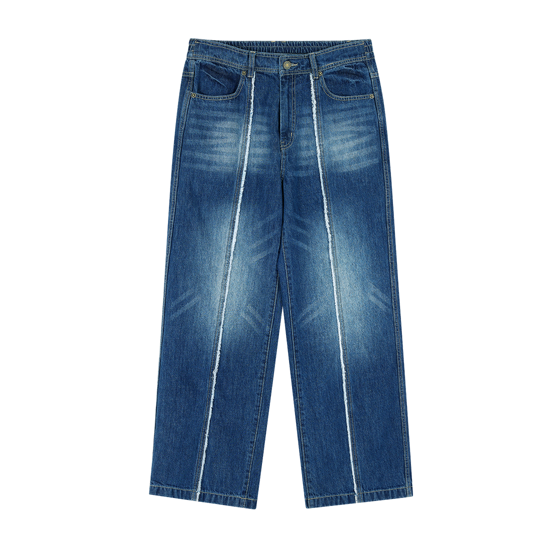 송지오 옴므 컷 아웃 스트레이트 데님 블루(SONGZIO HOMME Cut Out Straight Denim Blue) - 1