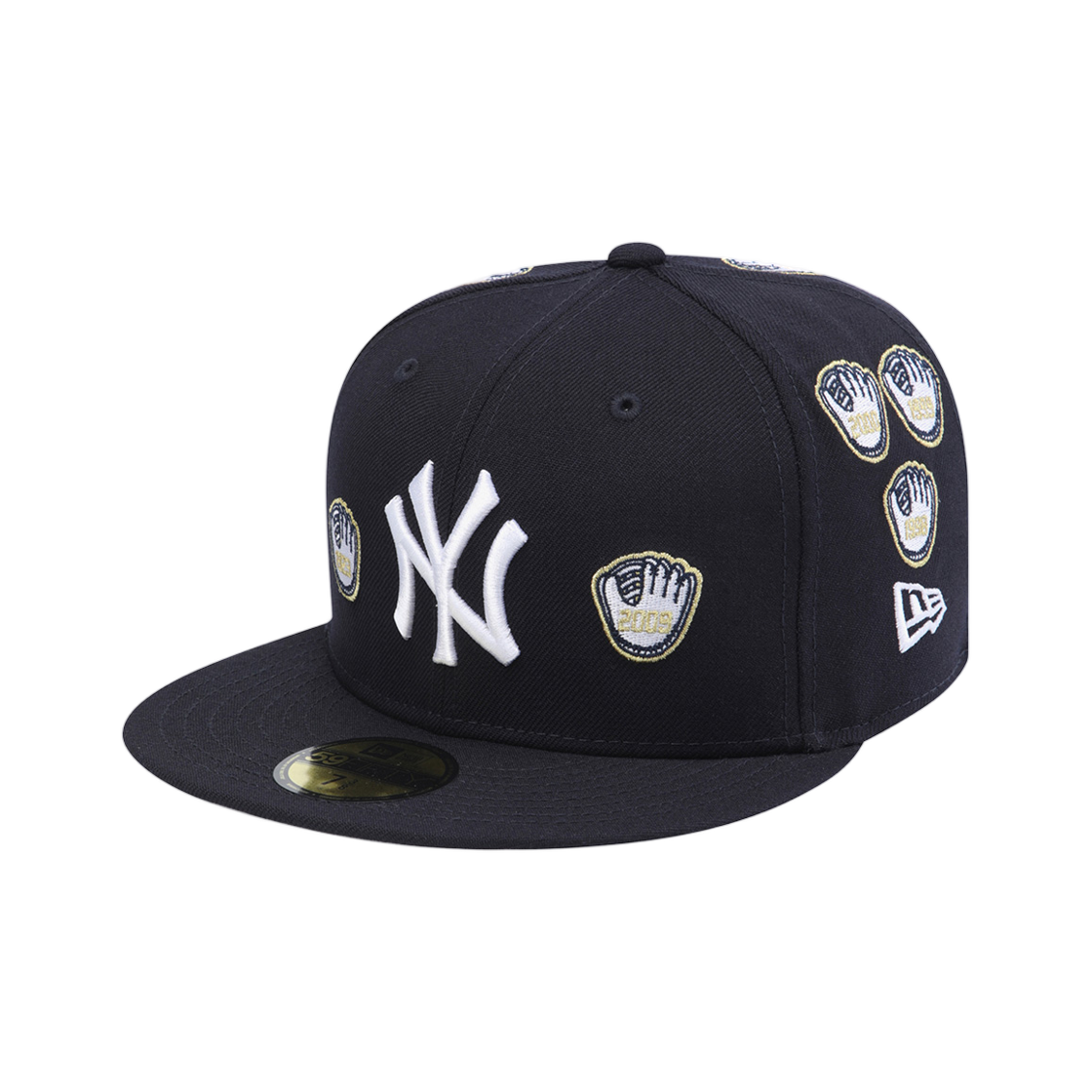 60960492 New Era MLB Spike Lee New York Yankees World Series Champions Glove Fitted Cap Navy
