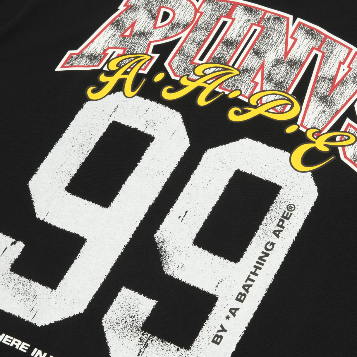 에이프 유니버스 그래픽 티셔츠 블랙 - 26FW(AAPE Universe Graphics T-Shirt Black - 26FW) - 4
