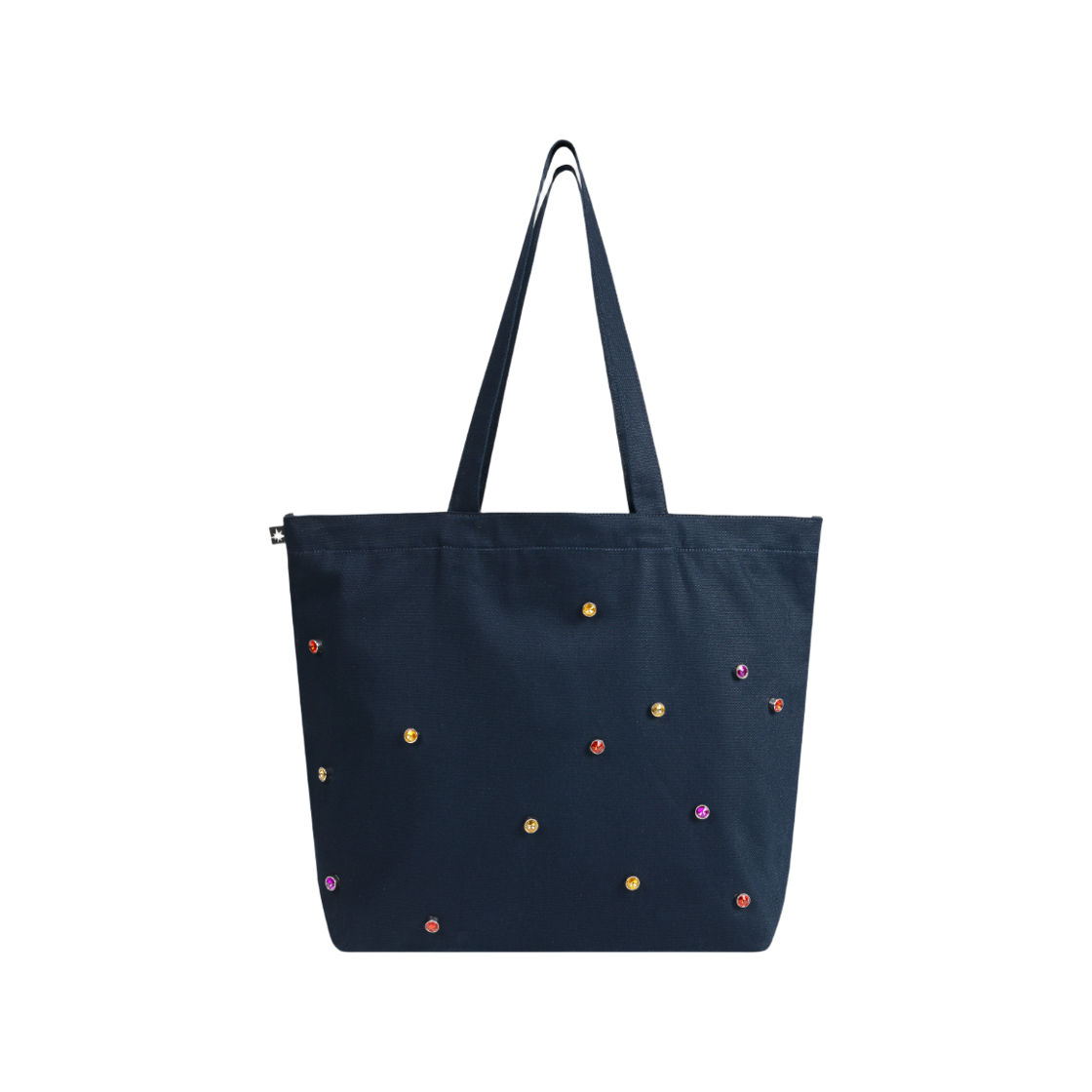 베이컨트 아카이브 줄리안 젬스톤 에코백 네이비(Vacant Archive Julian Gemstone Eco Bag Navy)