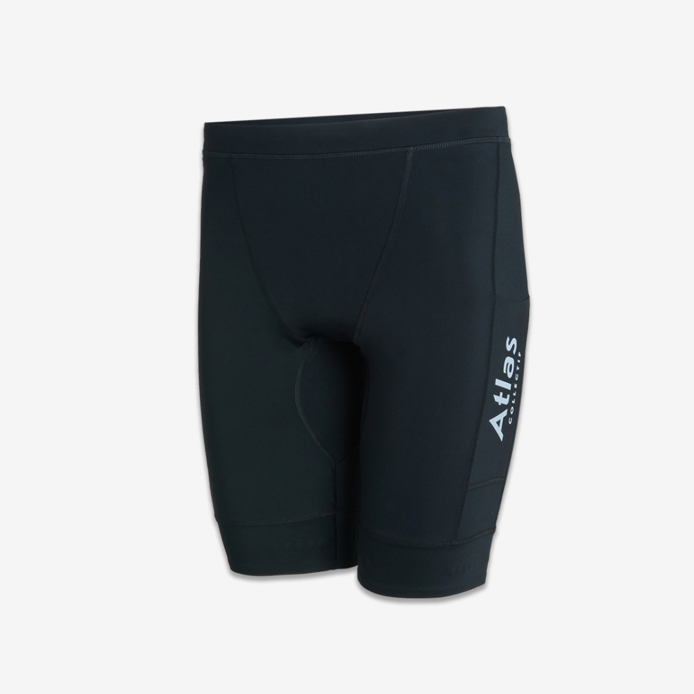 아틀라스 콜렉티프 일루미 트랙스 V2 남성 러닝 하프 타이즈 블랙(Atlas COLLECTIF Illumi Trax V2 MENS Running Half Tights BK) - 3