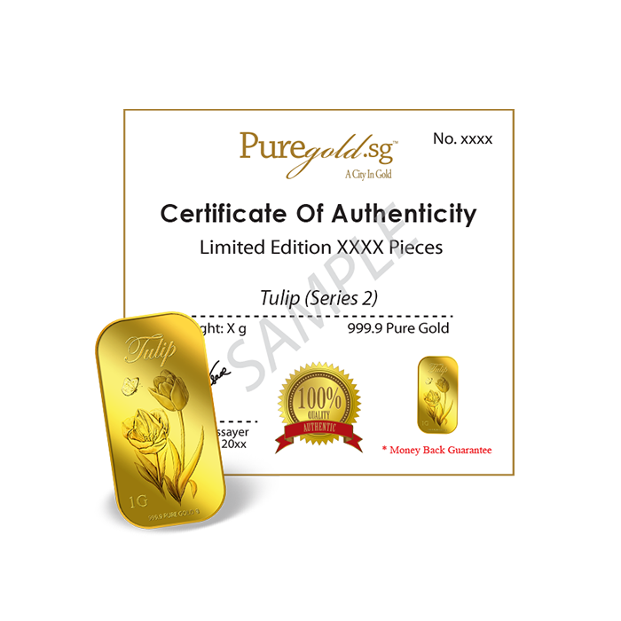퓨어골드 24K 순금 싱가폴 프리미엄 골드바 1g 튤립 시리즈2(puregoldsg Tulip 1g Gold Bar Series 2) - 4