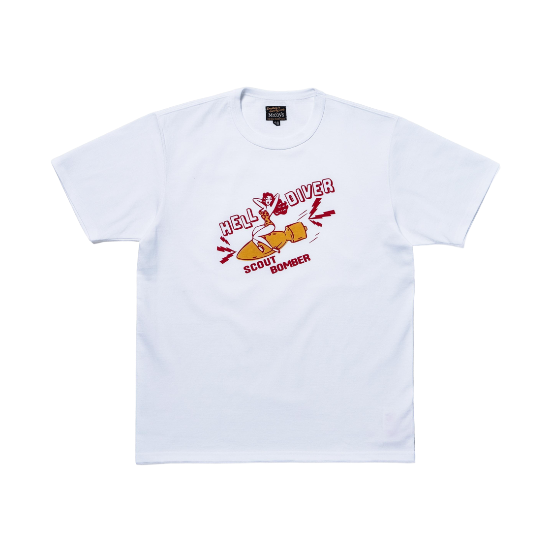 MC26019-010 The Real McCoy's Hell Diver Military T-Shirt White