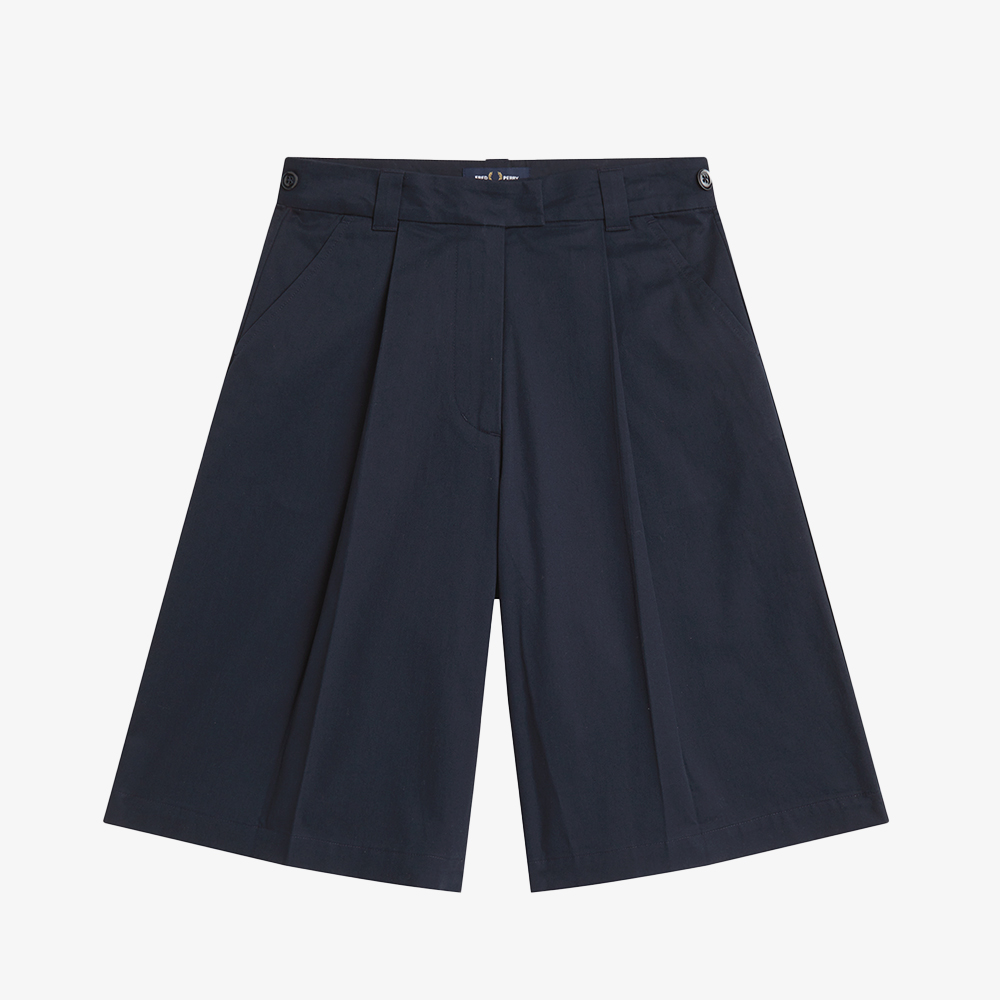 프레드페리 우먼즈 플리츠 쇼츠 네이비(Fred Perry Womens Pleated Shorts Navy) - 5