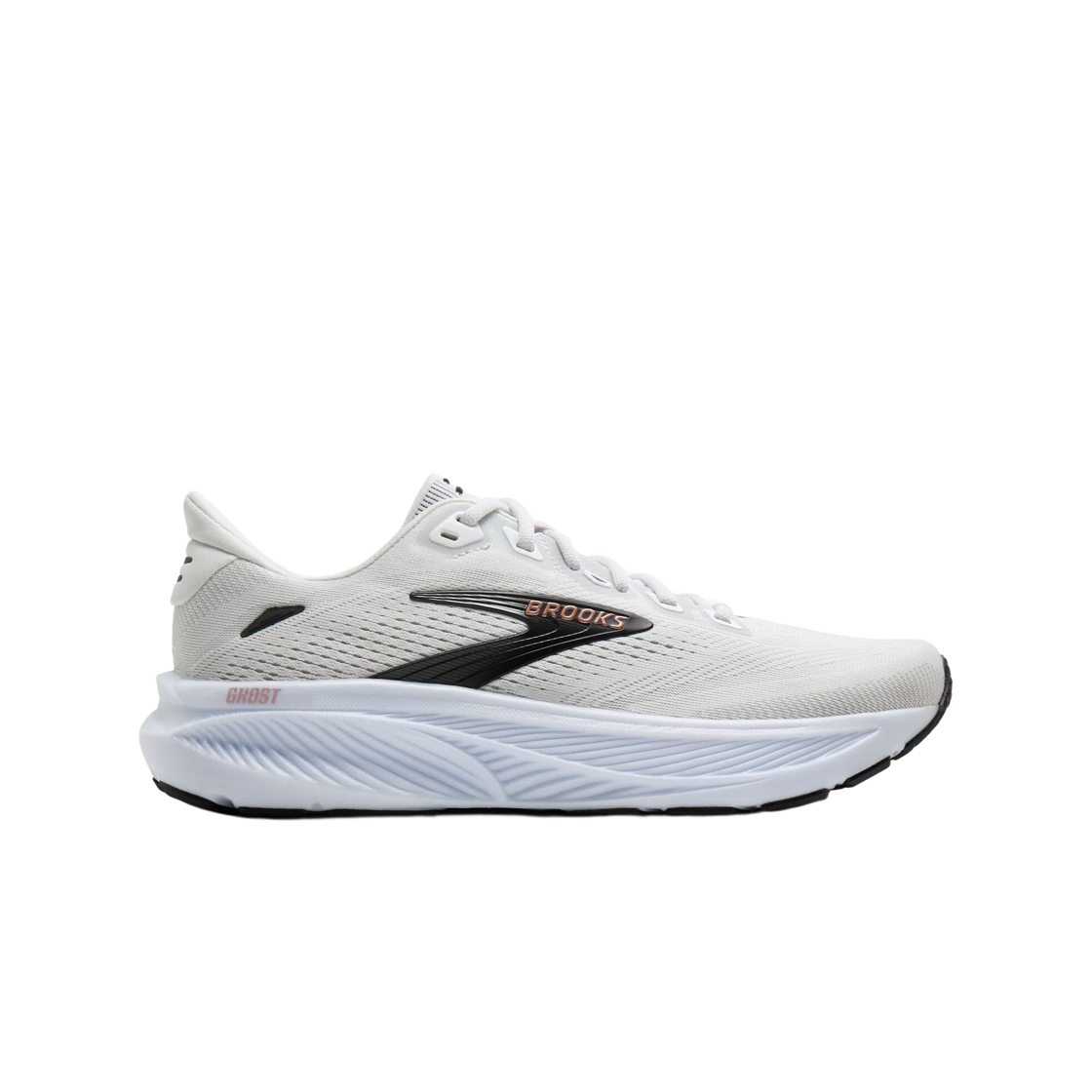 (W) 브룩스 러닝 고스트 18 화이트 블랙 - B 미디움((W) Brooks Running Ghost 18 White Black - B Medium)