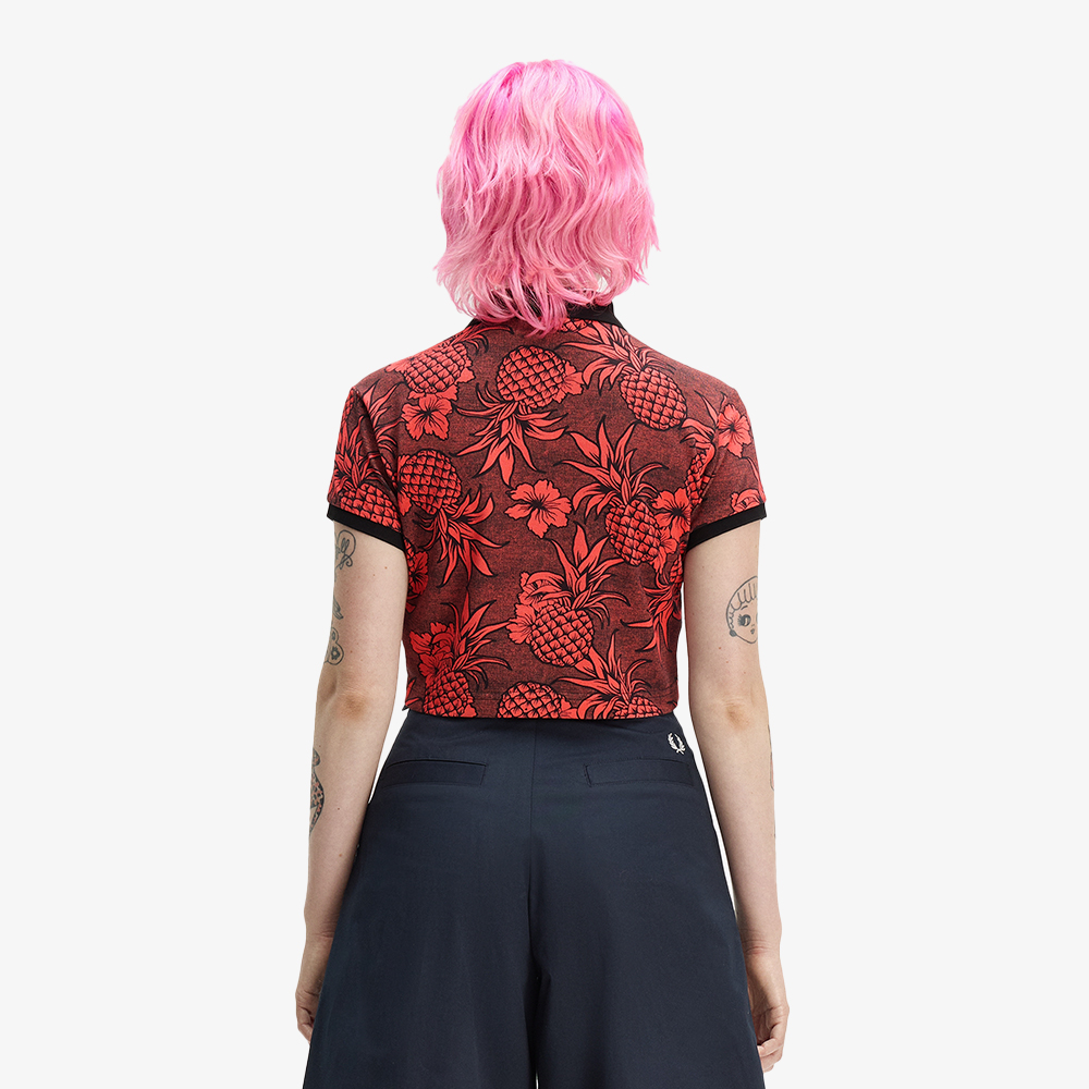 프레드페리 x 에이미와인하우스 프린트 폴로 셔츠 스트로베리 크림(Fred Perry x Amy Printed Polo Shirt Strawberry Cream) - 3