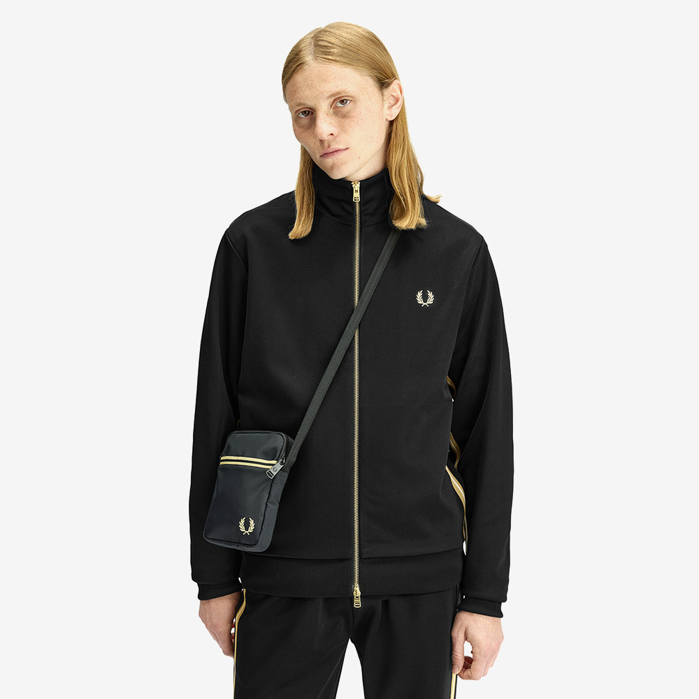 프레드페리 팁드 테잎 스몰 사이드 백 블랙(Fred Perry Tipped Tape Small Side Bag Black) - 5