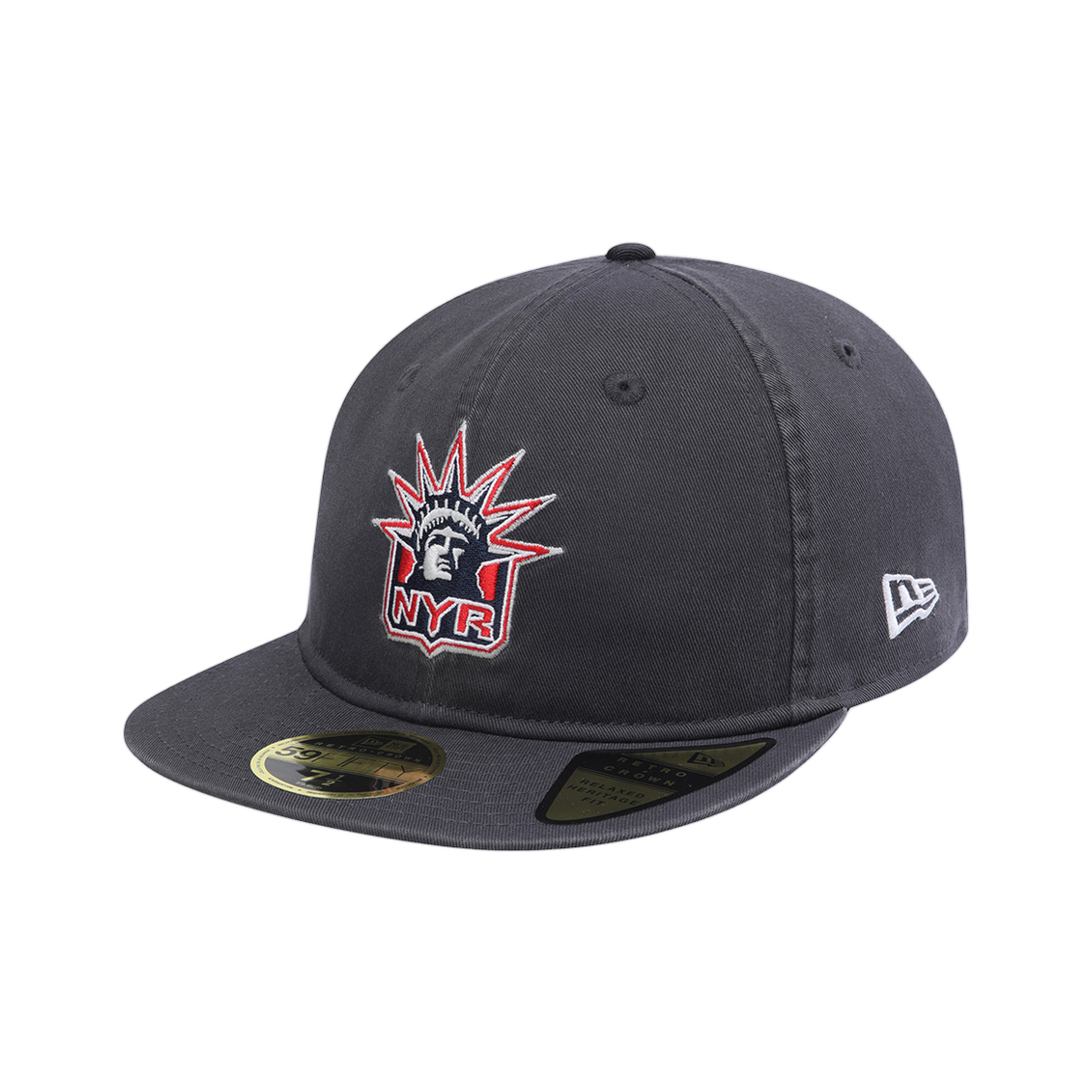 15203148 New Era 59Fifty Day NHL New York Rangers Retro Crown Fitted Cap Dark Graphite