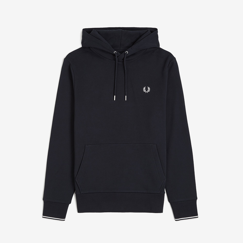 프레드페리 팁 후드 스웻셔츠 네이비(Fred Perry Tipped Hooded Sweatshirt Navy) - 5