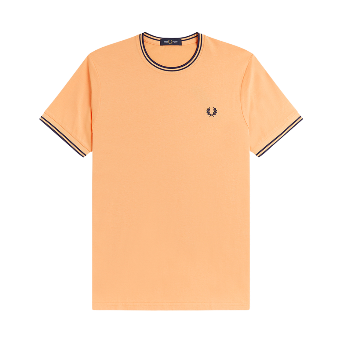 프레드페리 트윈 팁 티셔츠 피치 프렌치네이비(Fred Perry Twin Tipped T-Shirt Peach French Navy) - 1